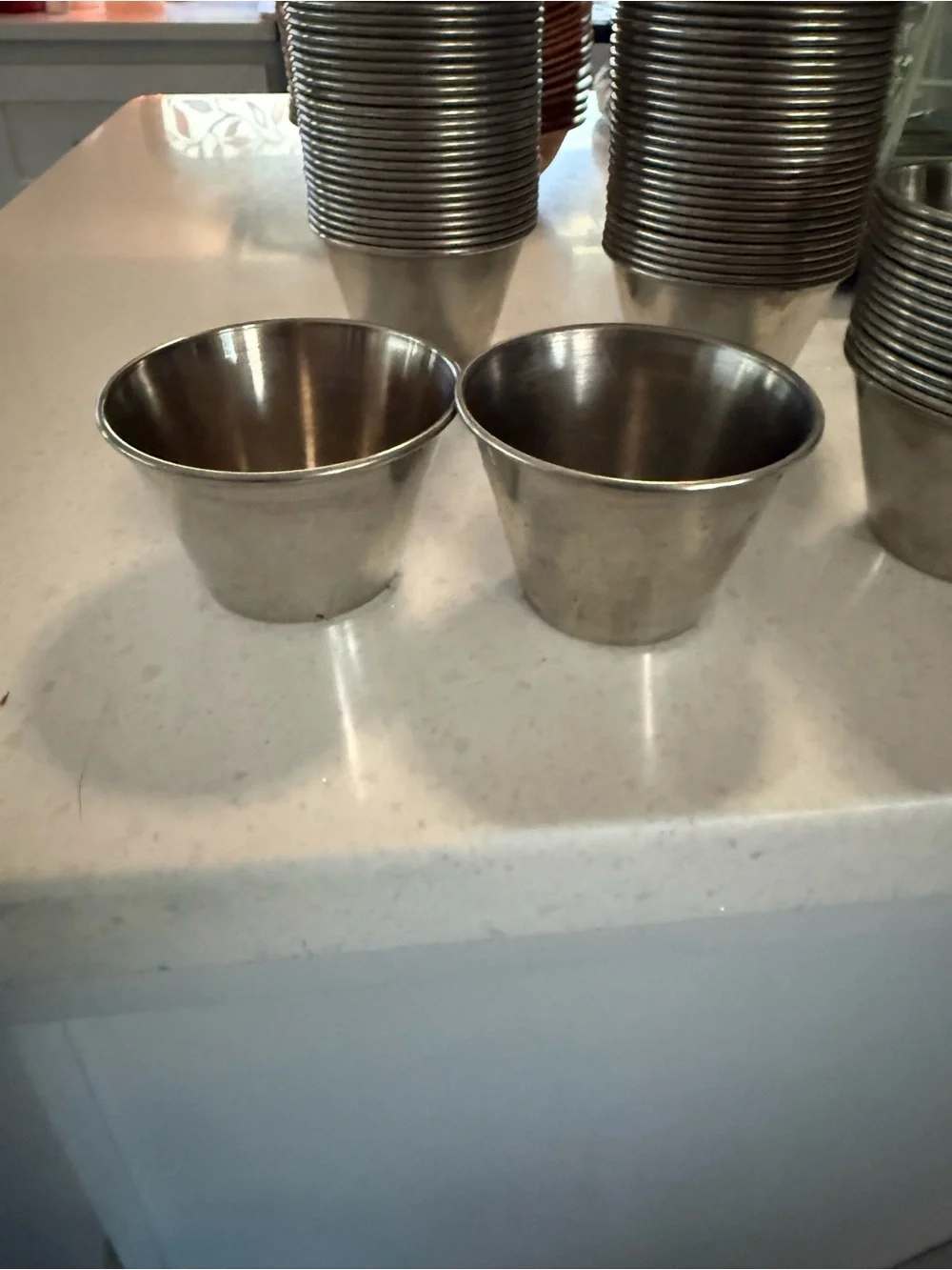 Stainless Steel Sauce Cups - Silver Party Condiment Cups